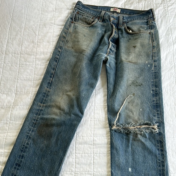 Vintage Levi Jeans - 501 - paint splattered - Picture 2 of 3